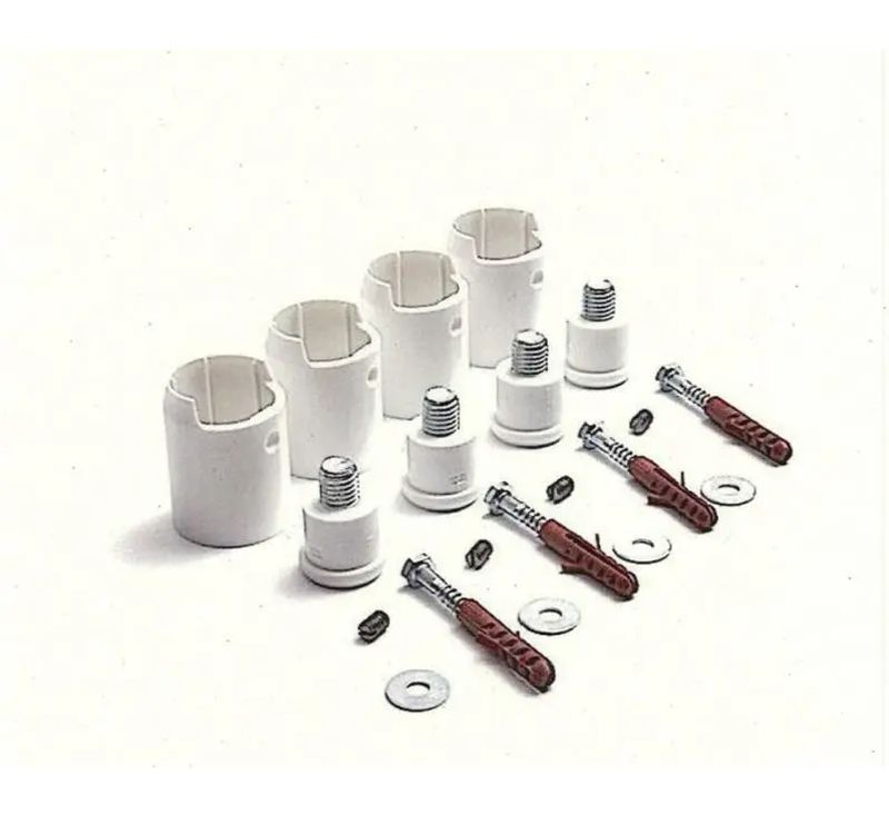 Acova - Kit de 4 fixations murales, blanc RAL 9016, FASSANE SPA
