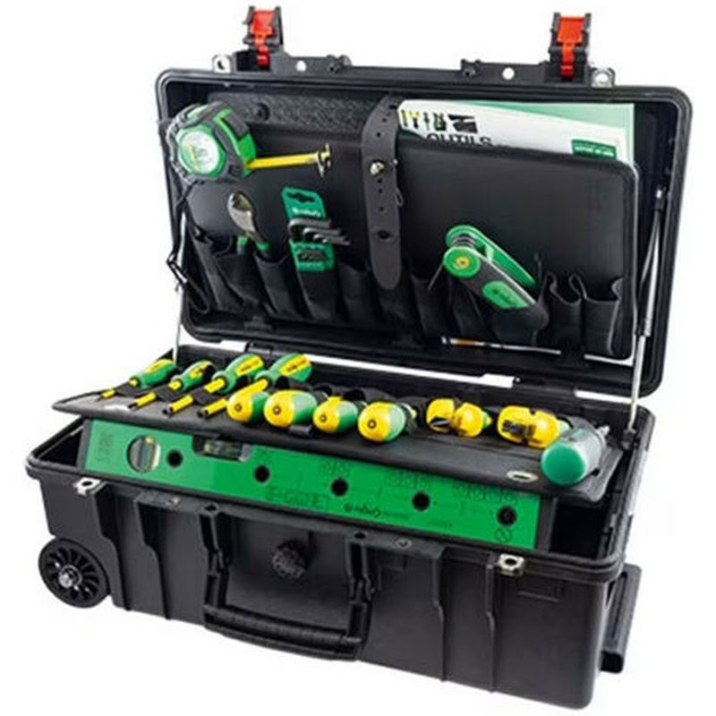 Valise Étanche Avec Trolley Et Roulettes, 17 Outils + 5 Offerts