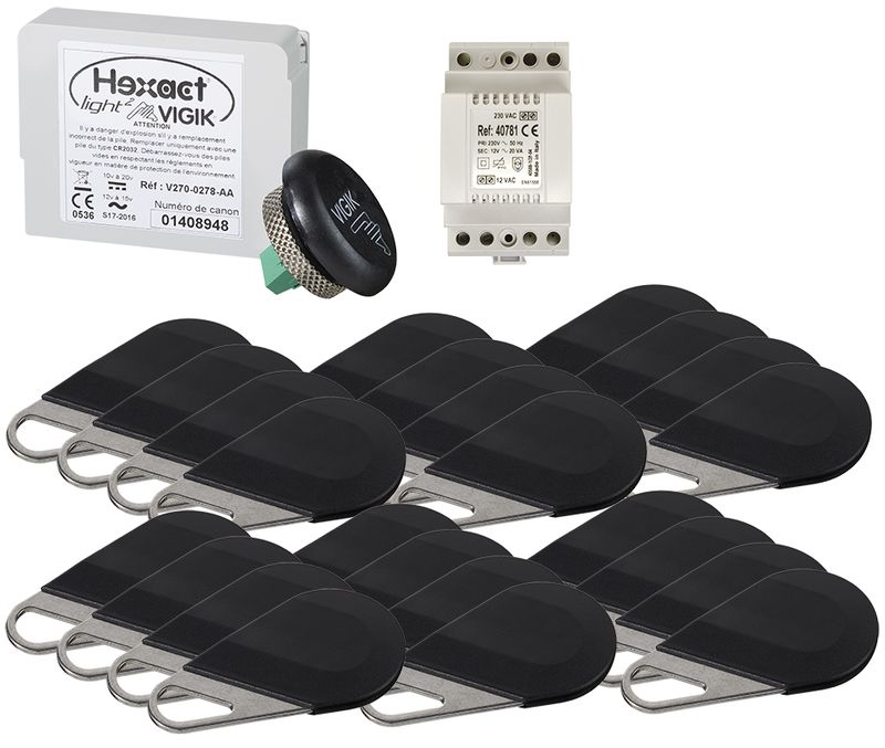 Aiphone Pack Centrale De Gestion Vigik® + Alimentation + 24 Badges - Hepack24