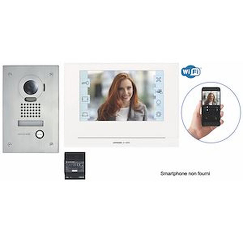 Aiphone Kit Visiophone 7" Encastré Avec Wifi Et Mémoire D'Images - Jos1Fw