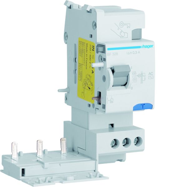 Bloc différentiel 25A 30mA 3P type AC 50/60Hz à bornes alignées BF328