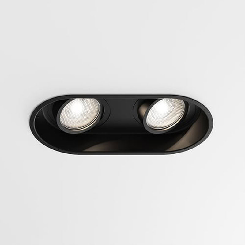 Spot Minima Noir Mat Ip20 2Xgu10 230V