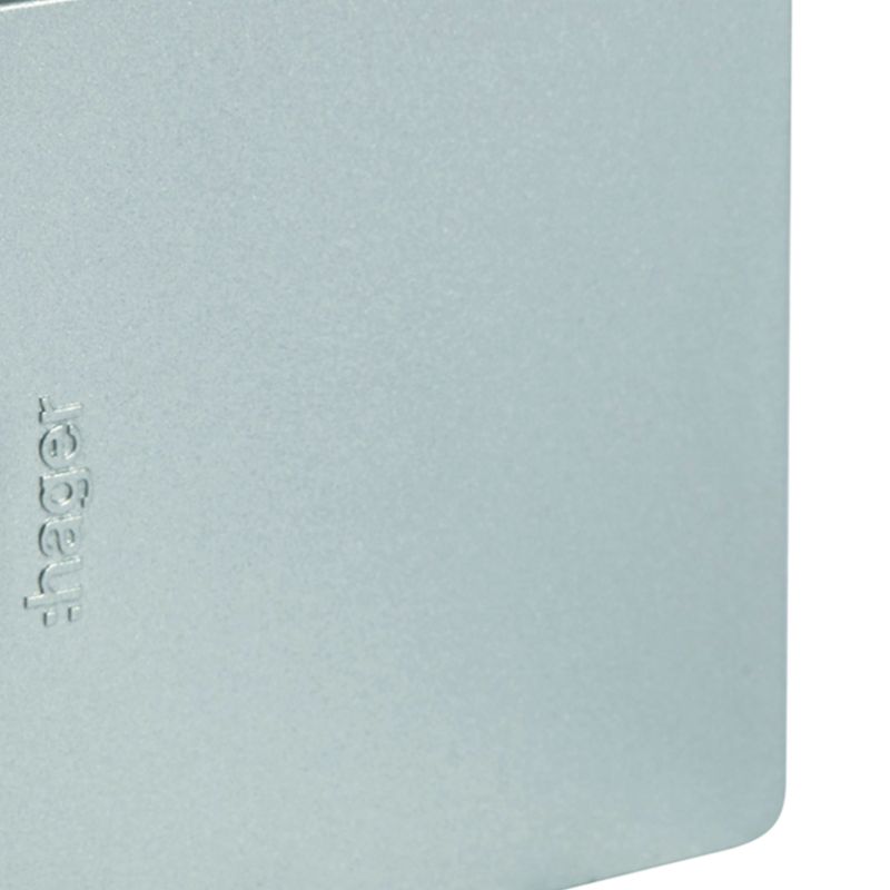 Embout pour goulotte d'installation GBA 50x50mm, PVC couleur Alu GBD500506ALU