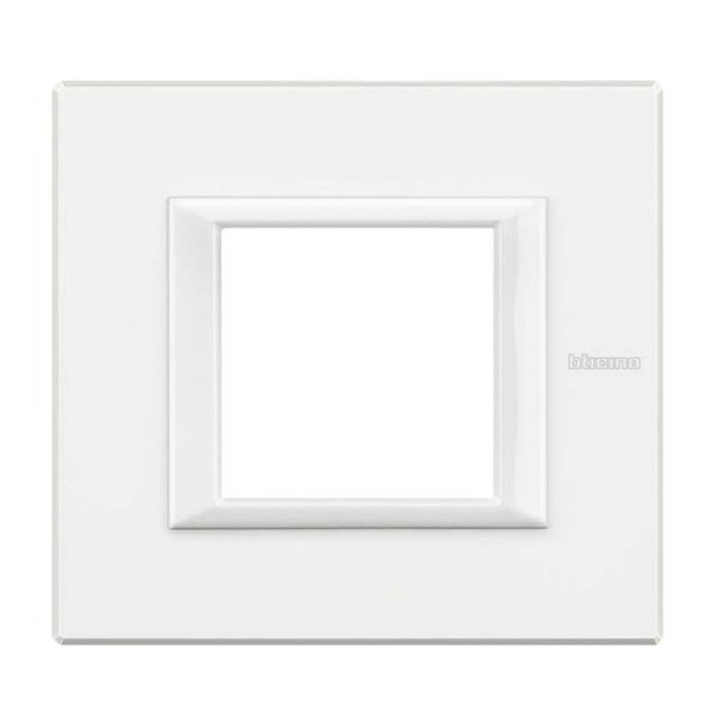 [BTI-HA4802HD] Plaque Rectangulaire Axolute Aluminium Monochrome 2 Modules - Bticino HA4802HD