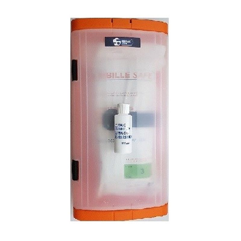 Coffret À Gants Bgt-E Polypropylène Orange + Flacon Talc