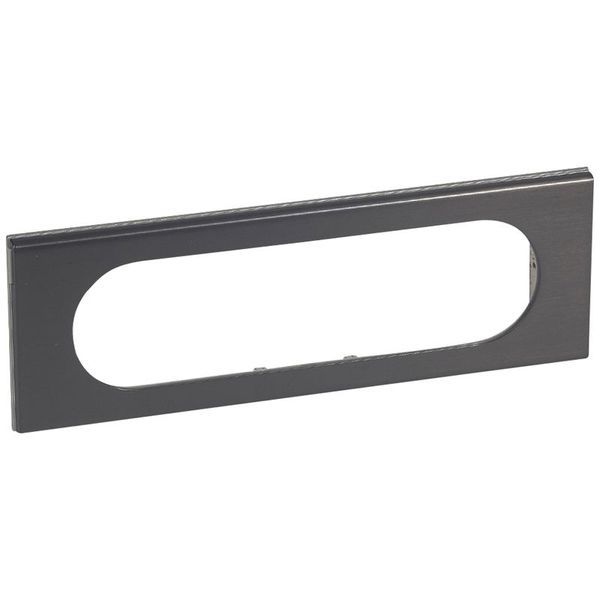 Plaque Mat Fct Etend3P Inox Black Nickel legrand 069036