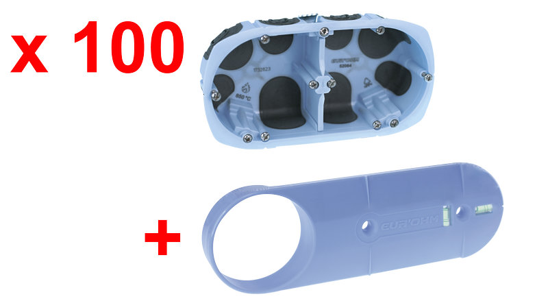Pack 100 btes Dble Air'métic ent.71 D67 Prof.40 + Gabarit « TOP CHANTIER »