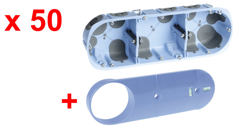 Pack 50 btes Tple Air'métic ent.71 D67 Prof.40 + Gabarit « TOP CHANTIER »