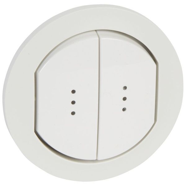 Enjoliveur Etanche Ip44 Coupure Double A Voyant Blanc legrand 067804