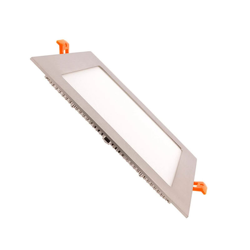 Spot downlight encastrable carré chromé 15w 4000K