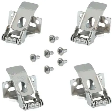 [DAL-CLIPS4] Clips de fixation pour encastrement PLACO dalle LED BRAVO 30x60cm – Acier gris – Kit de 4 clips – Installation facile et rapide