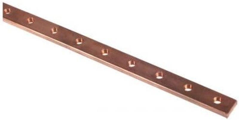 Barre Taraudée Cuivre 1M Section 12X4 M5 Entraxe 18Mm