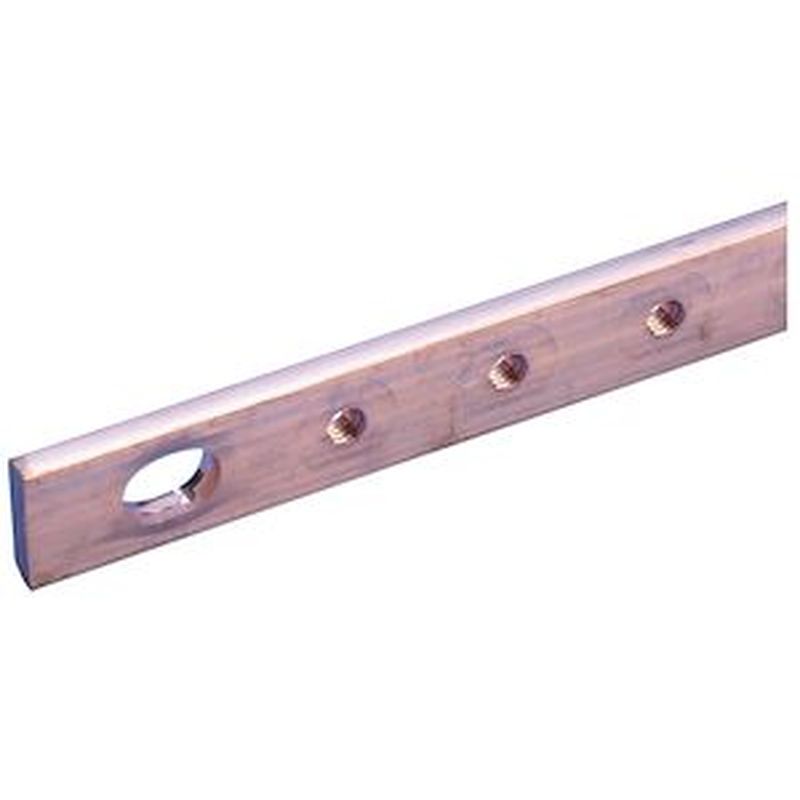 Barre Taraudée Cuivre 1M Section 20X5 M6 Entraxe 25Mm