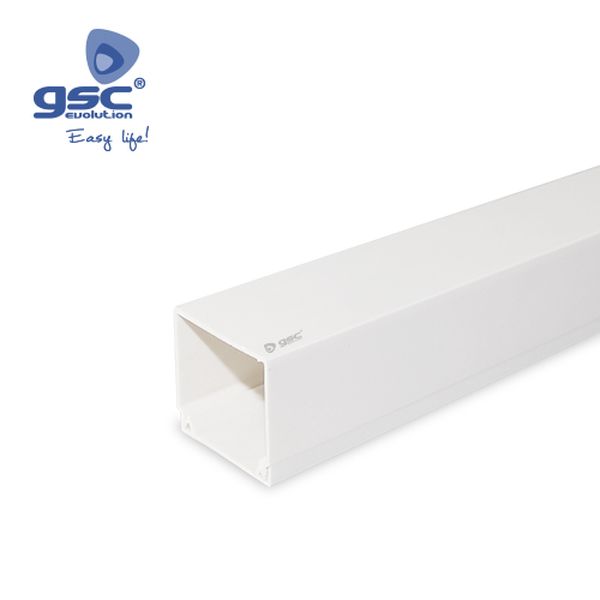 Goulotte Cache fils électrique blanche à vis - longueur 2m