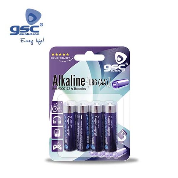 [GC-009000172] Piles Alcalines GSC evolution LR-6 (AA), Blister 4 | 009000172