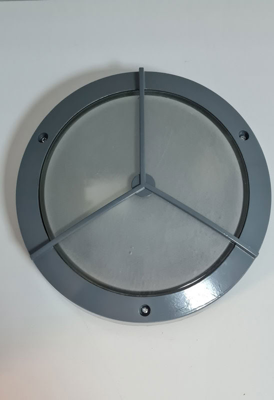 Hublot applique aluminium E27 60W - gris