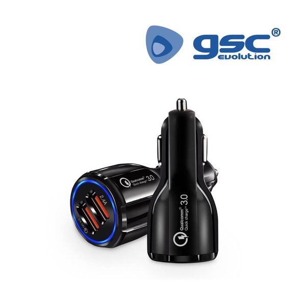 [GC-105515002] Voiture 2 USB QC3.0 + chargeur d'allume-cigare 2.4 | 105515002