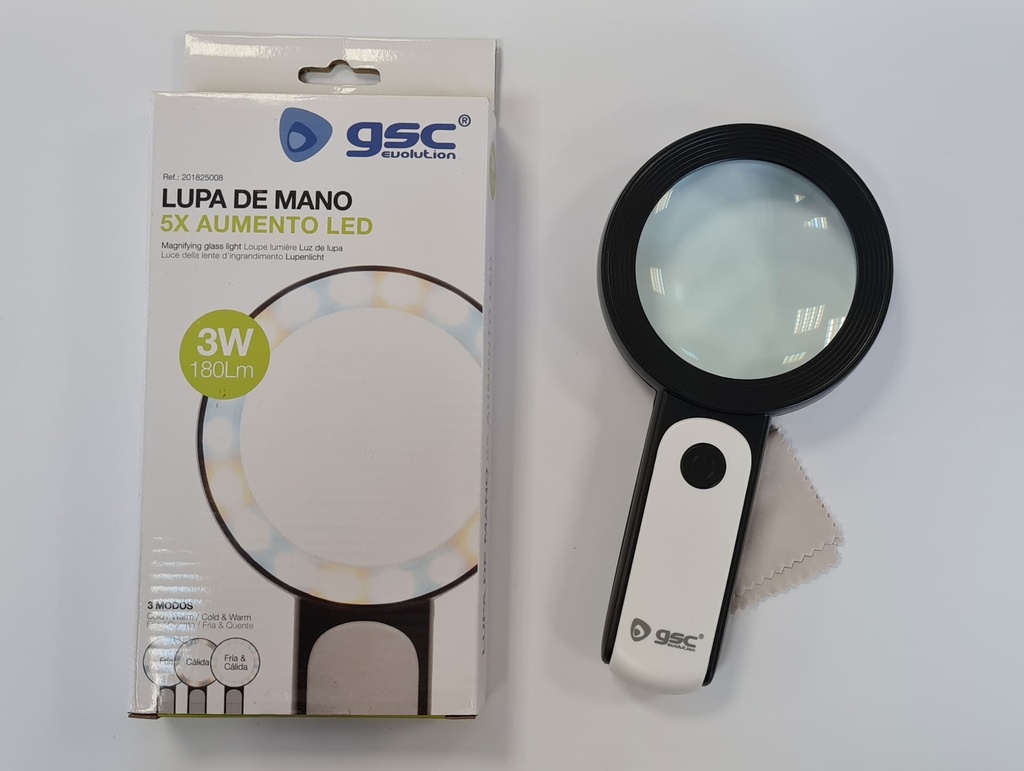 [GC-201825008] Loupe portative 5X avec 18 LED 3 modes