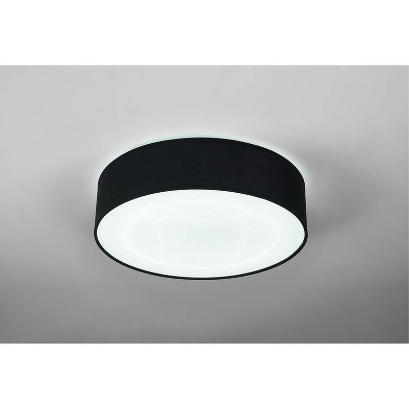 Plafonnier tissu noir 2xE27 230V