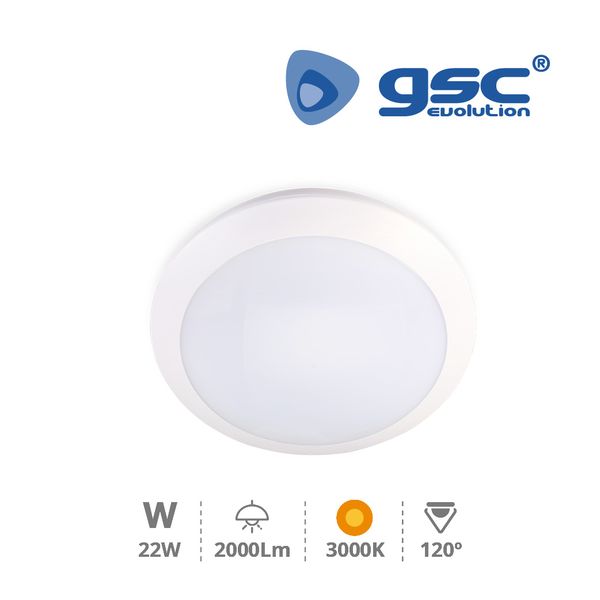 [GC-203610000] Plafonnier avec capteur Maya 22W 3000K | 203610000