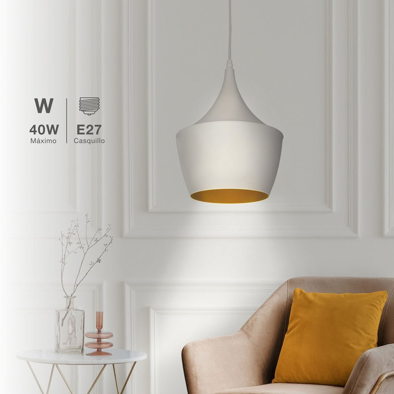 SUSPENSION BLANC SERIE GOMBE E27
