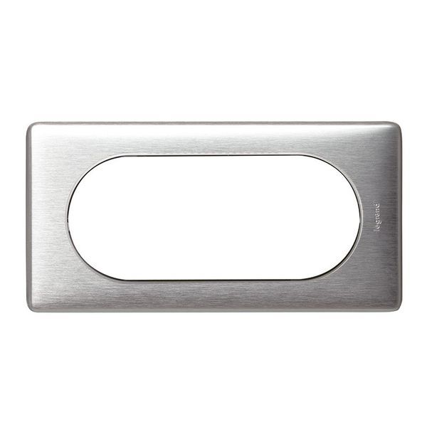 Plaque 2P Etendue Aluminium legrand 068925