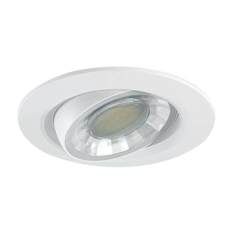 Spot Encastré Rond Orientable Led 8W Ip44 3000K 110D Blanc 1280990001