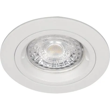 Spot Encastré Rond Blanc 1/4 Tour Fixe GOHNY GU10- sans lampe