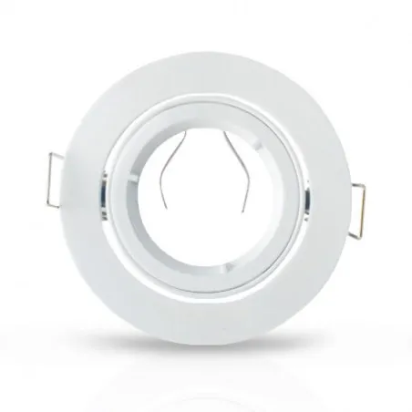 [GEO-1710750064] Spot Encastré Rond Blanc 1/4 Tour Orientable