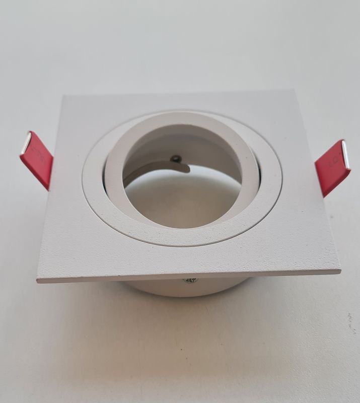 Spot encastré carré blanc gu10 90x90mm sans douille