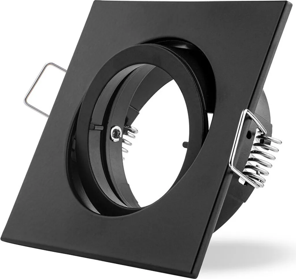 [GEO-1710750176] Spot Encastré Orientable Carré Noir