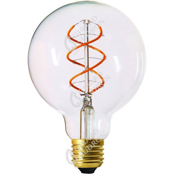Ampoule globe g95 filament led torsade 5w e27 2200k 300lm 716619