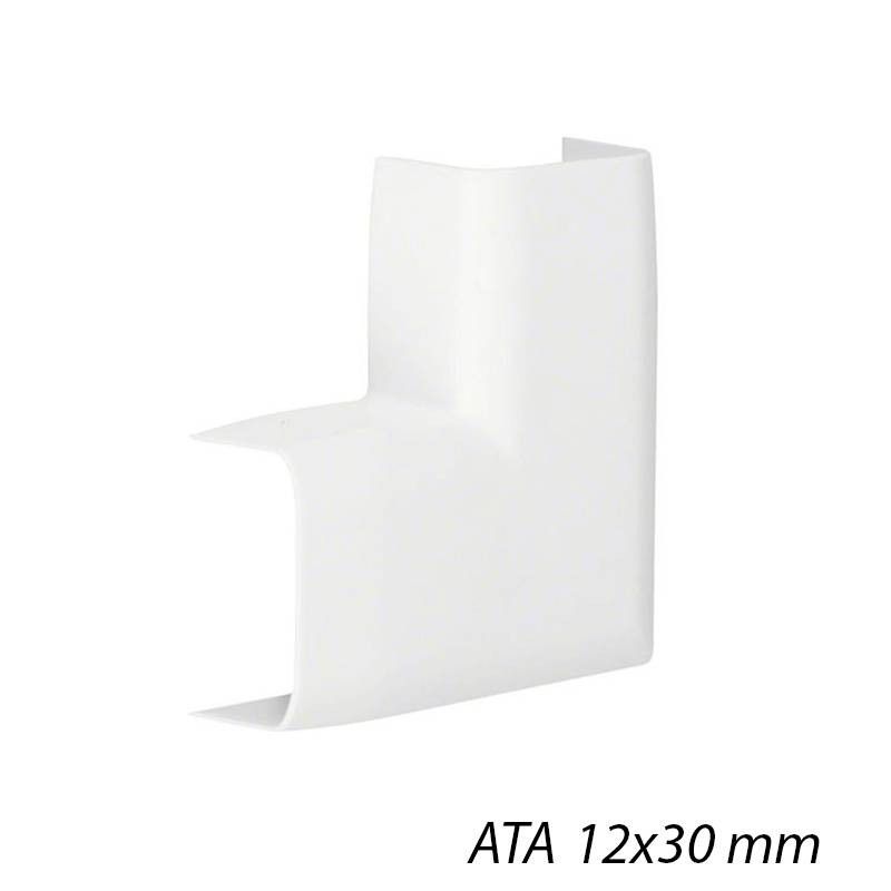 Angle plat pour moulure Ateha 12x30mm Blanc ATA123059016