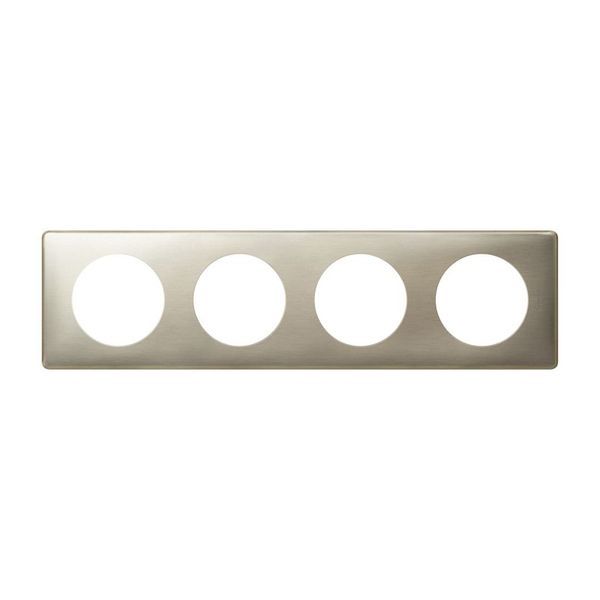 Plaque Metal 4P Titane legrand 098889