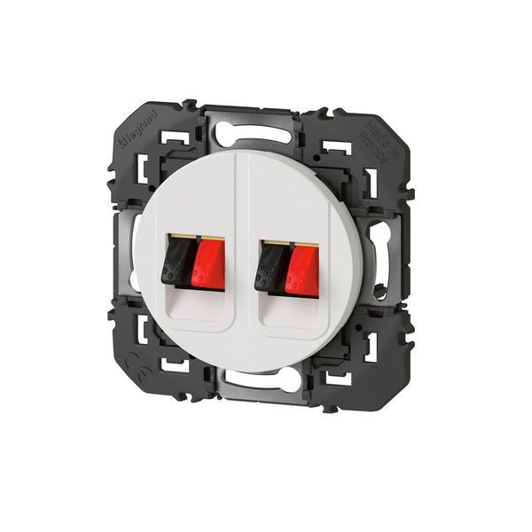Prise Haut-Parleur Double Dooxie Finition Blanc Blister legrand 095229