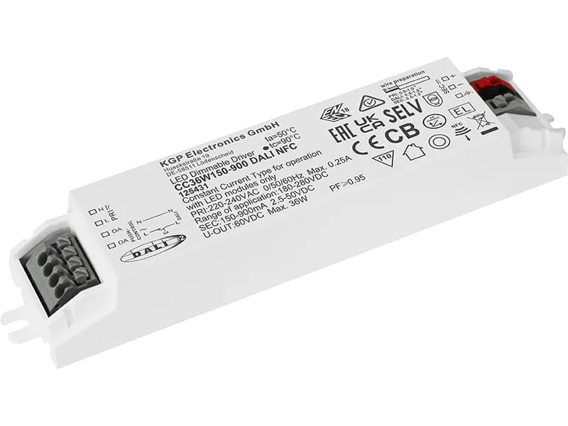 [KGP-CC36W150900NFC] Driver LED 36w 150mA à 900mA NFC