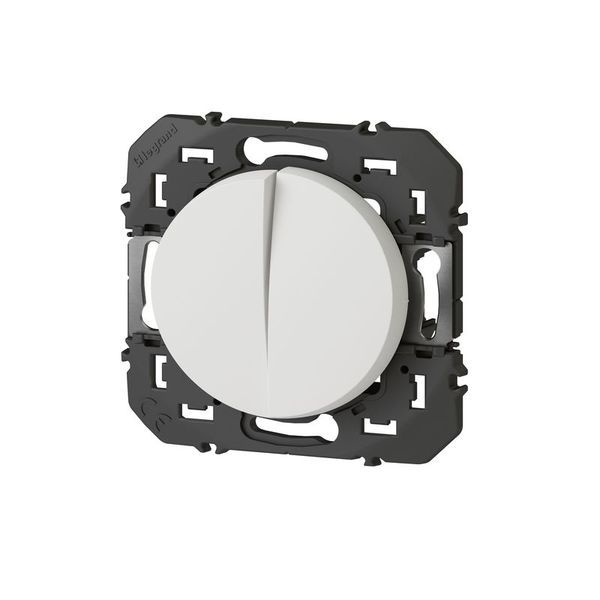 Poussoir Double Dooxie 6A 250V~ Finition Blanc Blister legrand 095205