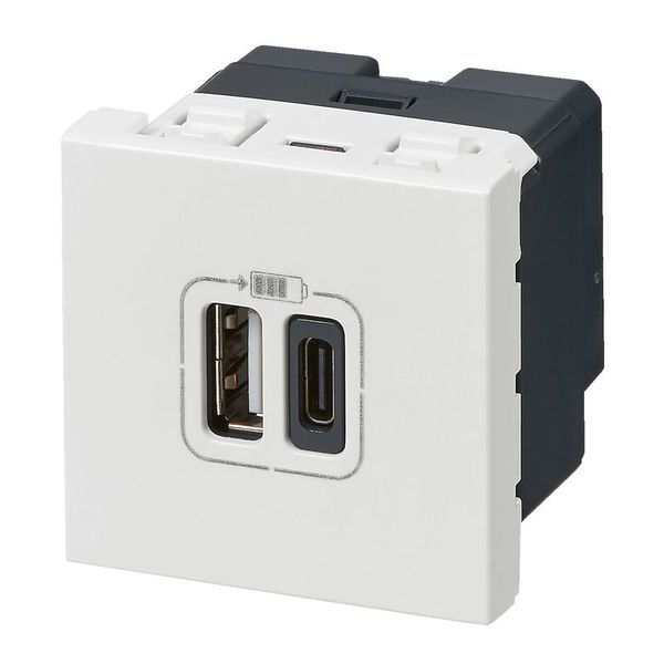 Mosaic Prise Double Chargeur Usb A+C 3A 2 Modules legrand 099428