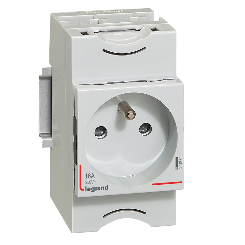 [LEG-004280] Legrand 004280 - Prise de courant modulaire 10A à 16A 250V~ - 2P+T à éclips - 2,5 modules
