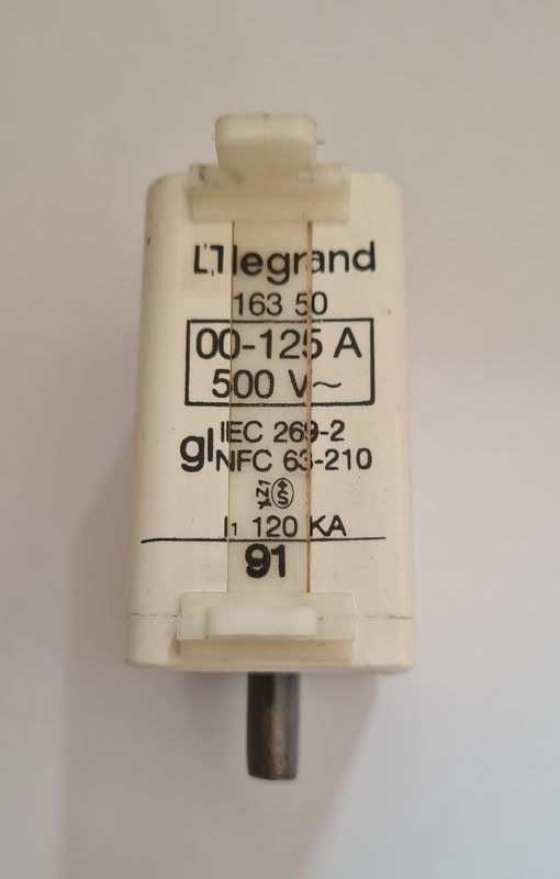 [LEG-016350] Legrand 016350 - Cartouche industrielle à couteau typegG taille 00 - avec voyant - 125A