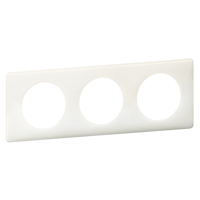 [LEG-066633] Legrand 066633 - Plaque Céliane Laqué 3 postes - finition Blanc