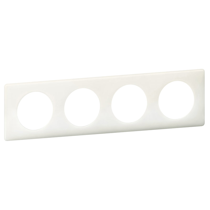 [LEG-066634] Legrand 066634 - Plaque Céliane Laqué 4 postes - finition Blanc