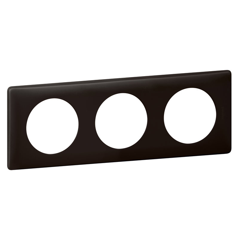 [LEG-066743] Legrand 066743 - Plaque Céliane Poudré 3 postes - finition Basalte