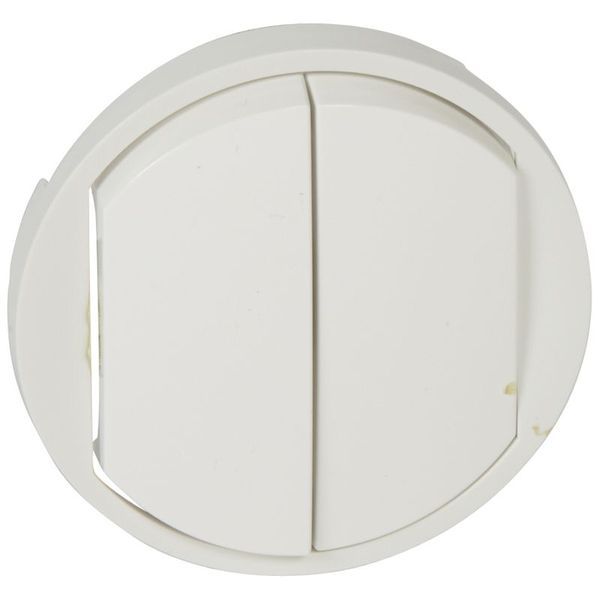 [LEG-068002] Legrand 068002 - Enjoliveur large Céliane double interrupteur, va-et-vient ou poussoir - blanc