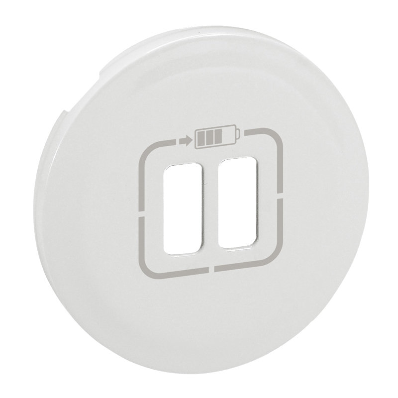 [LEG-068256] Legrand 068256 - Enjoliveur Céliane pour prise double USB Type-A et Type-C - Blanc