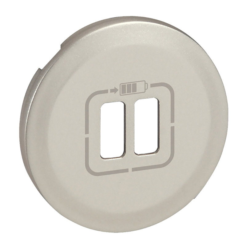 [LEG-068556] Legrand 068556 - Enjoliveur Céliane pour prise double USB Type-A et Type-C - titane