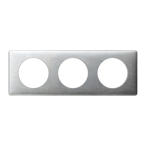 [LEG-068923] Plaque Céliane Métal 3 Postes Finition Aluminium legrand 068923
