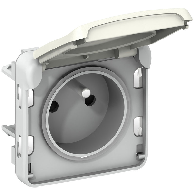 [LEG-069621] Legrand 069621 - Prise de courant étanche 2P+T avec éclips Plexo composable IP55 16A 250V - blanc