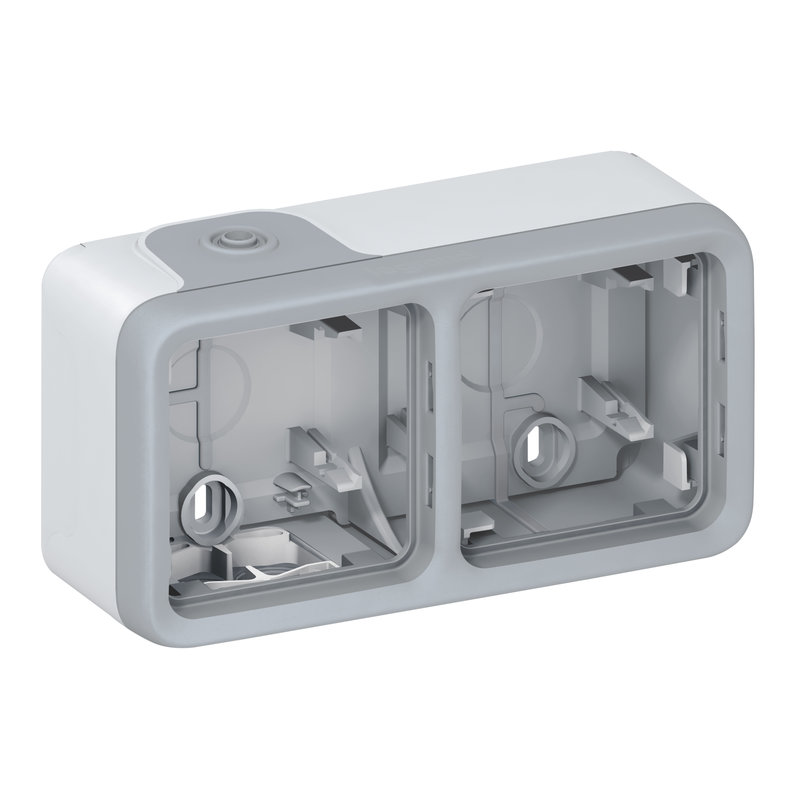 [LEG-069672] Legrand 069672 - Boîtier étanche à embouts 2 postes horizontaux Plexo composable IP55 - gris
