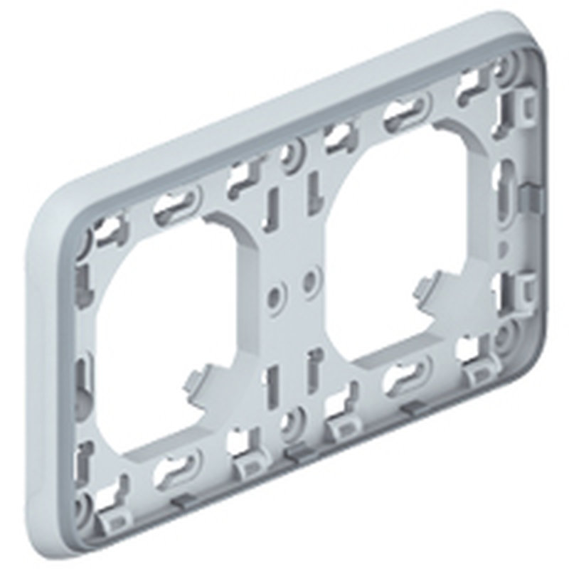 [LEG-069683] Legrand 069683 - Support plaque étanche 2 postes horizontaux Plexo composable IP55 - gris